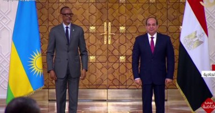 الرئيس السيسي: نواصل التنسيق السياسي لدفع التعاون الثنائي بين مصر وروندا