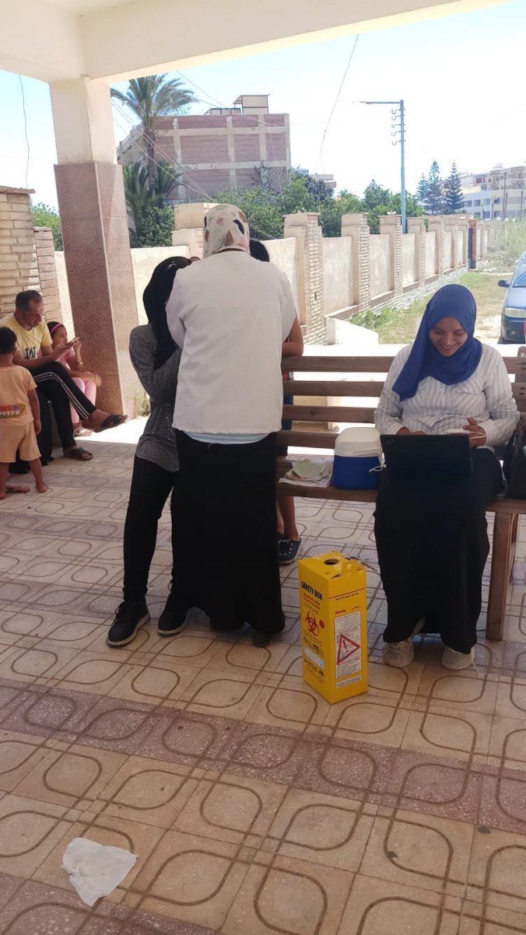  حملة تطعيم للمصطافين بمصيف جمصة السياحي