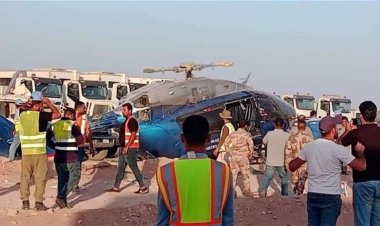  عاجل| سقوط طائرة هليكوبتر في صحراء النخيب بالعراق