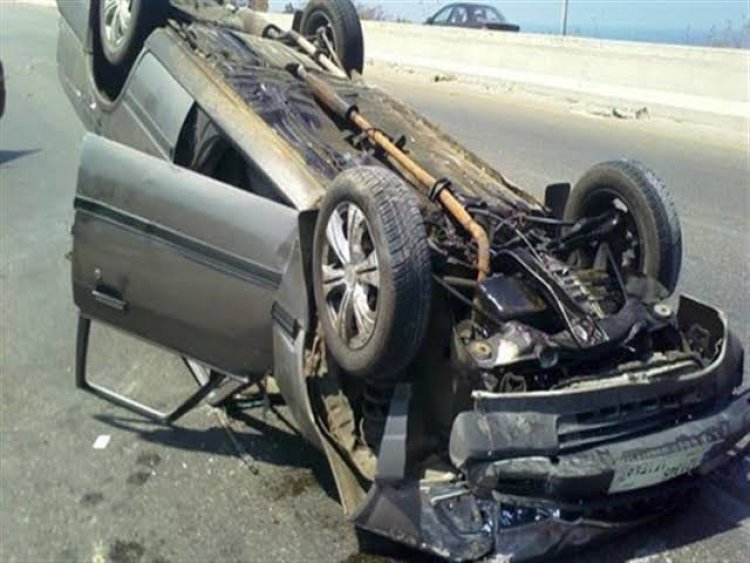 إصابة 6 أشخاص فى حادث انقلاب سيارة ملاكى بالفيوم