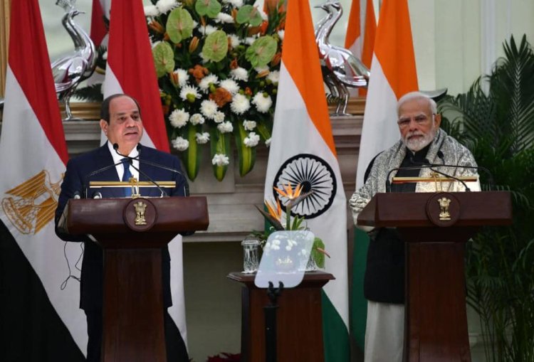 ننشر كلمة الرئيس السيسي خلال المؤتمر الصحفي المشترك مع رئيس وزراء الهند