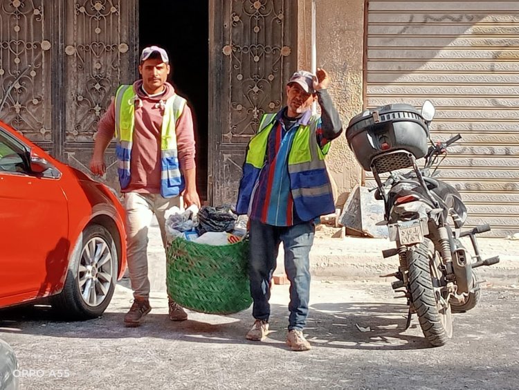 استمرار أعمال منظومة الجمع المنزلي بحي الزهور في بورسعيد