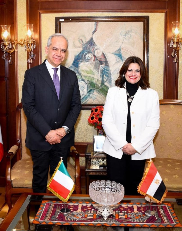 وزيرة الهجرة تستقبل وزير الداخلية الإيطالي لبحث تعزيز التعاون المشترك