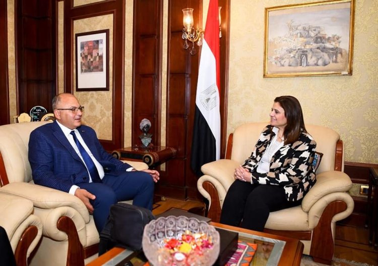 وزيرة الهجرة تستقبل عادل بولس رجل الأعمال المصري في كندا ورئيس شبكة الأعمال المصرية الكندية