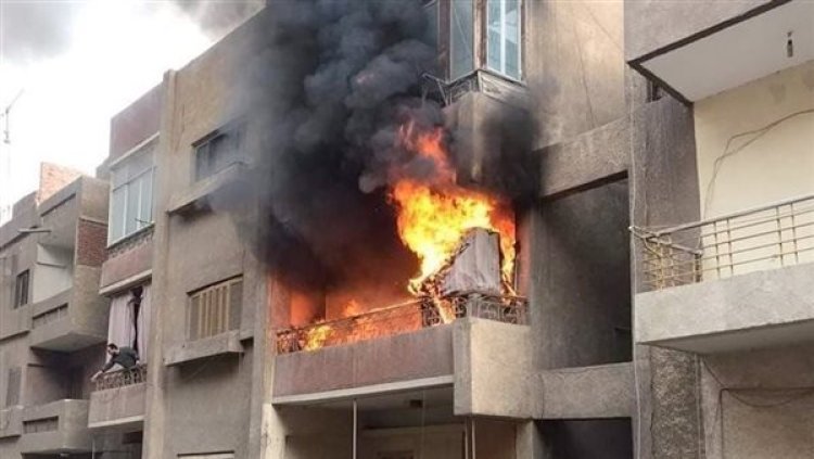 إصابة شخص في حريق داخل شقة سكنية بمدينة أكتوبر 