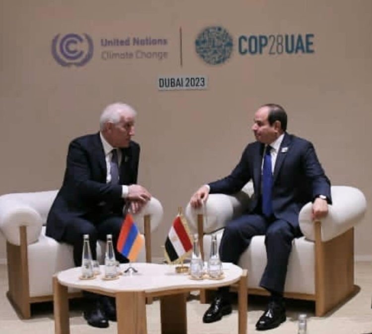 الرئيس السيسي يلتقي مع نظيره الأرميني على هامش مؤتمر المناخ