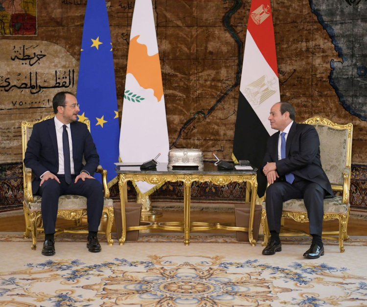 الرئيس عبد الفتاح السيسي يستقبل الرئيس القبرصي في قصر الاتحادية