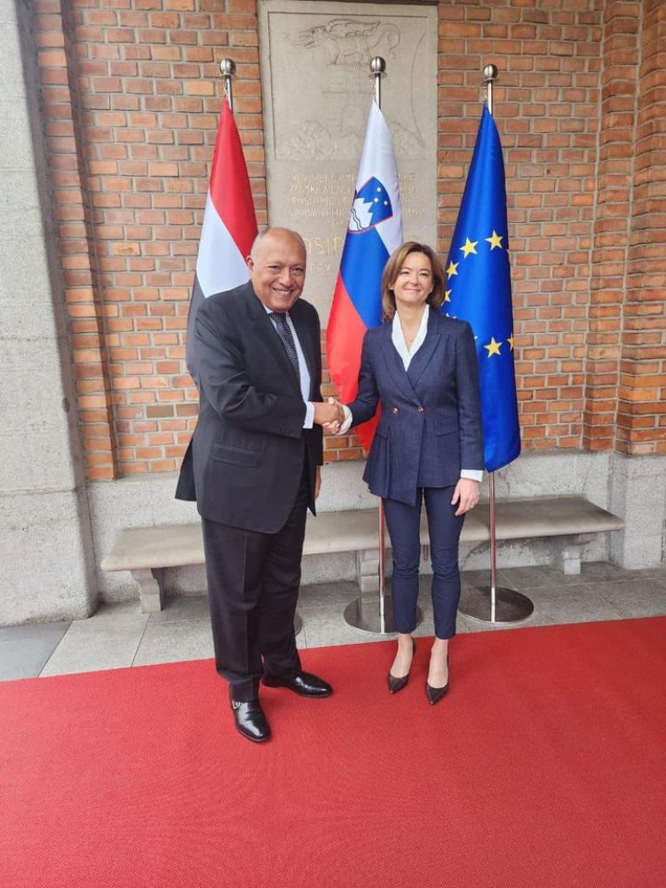 وزير الخارجية يبحث مع نظيرته السلوفينية تعزيز التعاون الاقتصادي بين البلدين