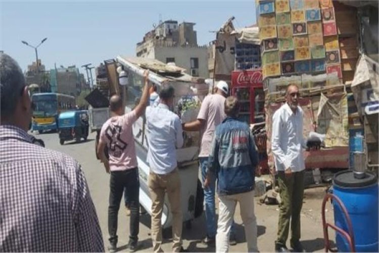 تحرير 3495 مخالفة باعة جائلين ورفع إشغالات خلال حملة بشارع العريش فيصل 