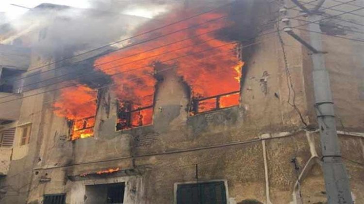 وفاة سيدة وإصابة طفلة في حريق منزل ببني سويف